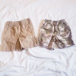 18 Month Boys Tan & Camouflage Shorts